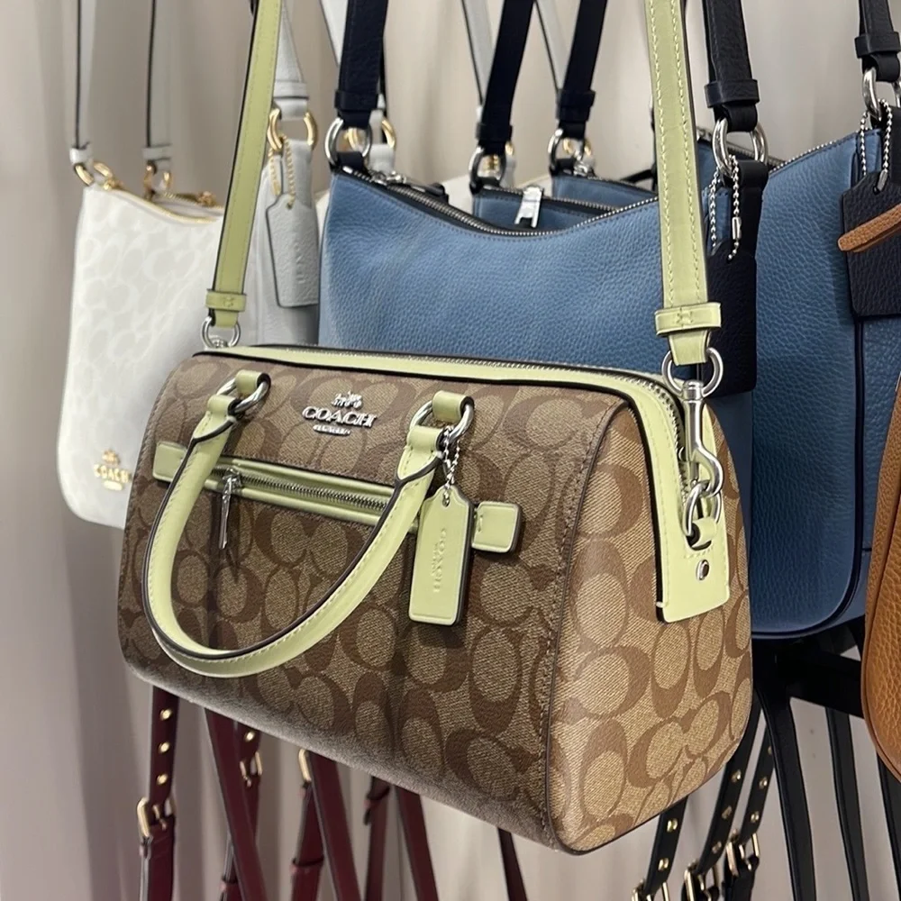 Coach Rowan Satchel In Signature Canvas
SV/Khaki/Pale Lime - Picture 7 of 16